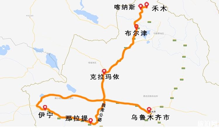 新疆自驾线路图 新疆租车攻略