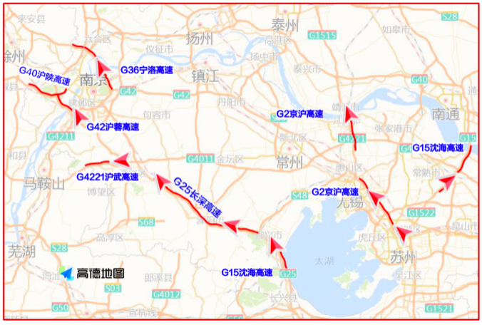 2021春节期间南京高速易堵路段及时间