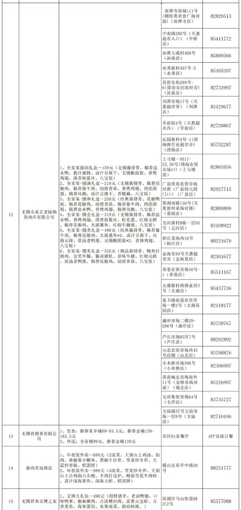 2021无锡可线上预约年夜饭餐厅及菜单