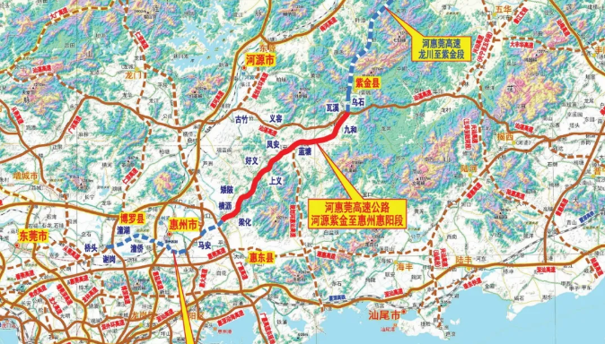 广东1月开通高速公路线路图