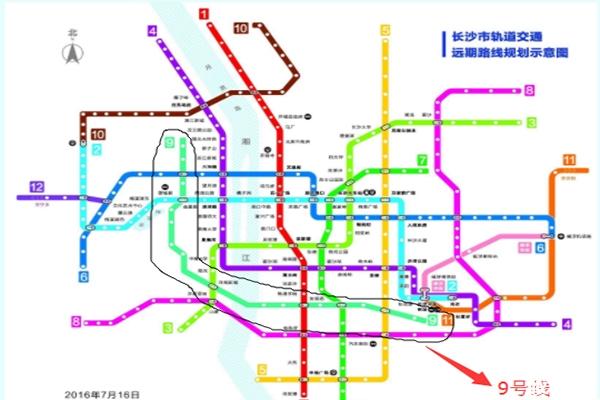 长沙地铁9号线线路图最新消息