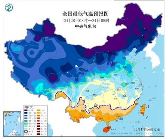 今冬首个寒潮黄色预警发布 影响区域有哪些