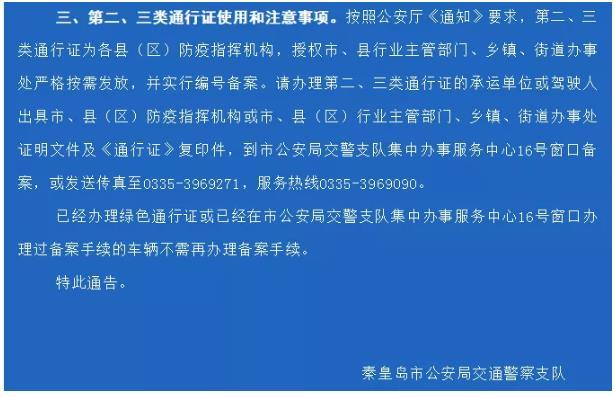 秦皇岛限行最新通知2021年1月