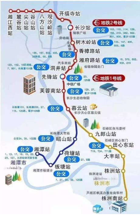 长株潭城铁株洲站什么时候开通 长株潭城铁路线