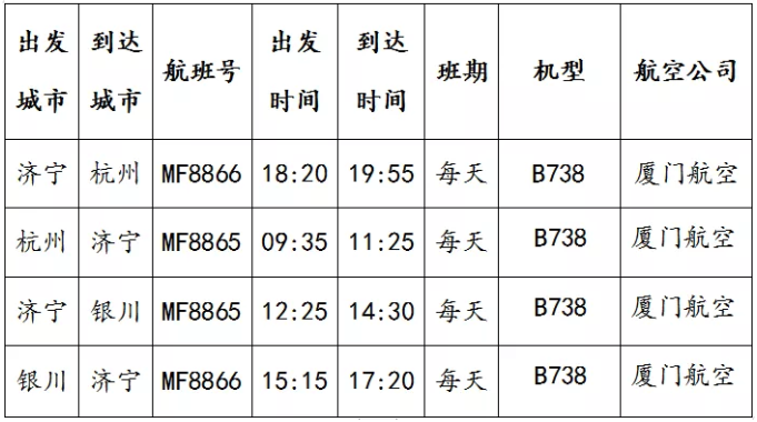 2021济宁机场夏秋季航班时刻 济宁出发特价机票信息汇总