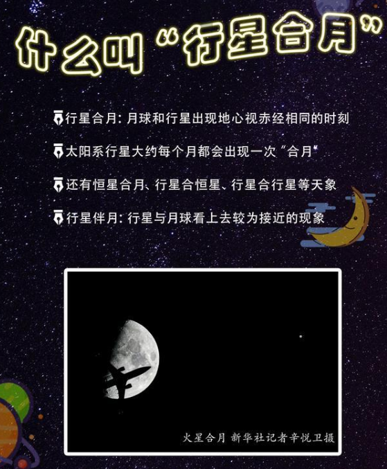 春节期间有多场行星合月天象 2021年2月天文现象汇总