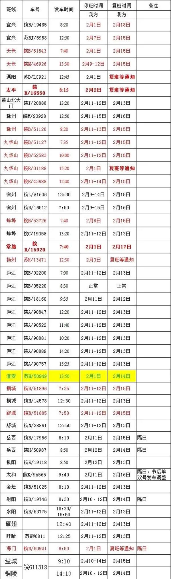 芜湖出租车春节加价调整 2021春节芜湖客运站停班复班时间