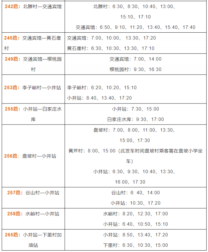 2021泰安公交夏秋季运营时间表