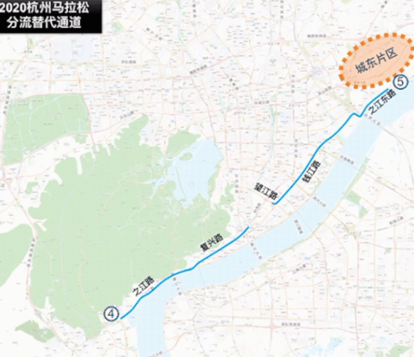 2020杭州马拉松交通管制时间及路线