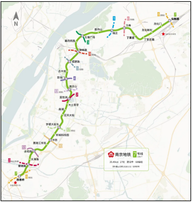 元宵节南京地铁运营时间调整 2021南京建设中的地铁线路图