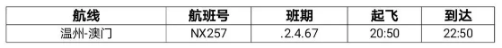 2021年4月起温州至格尔木航线开通-温州机场航班时刻表